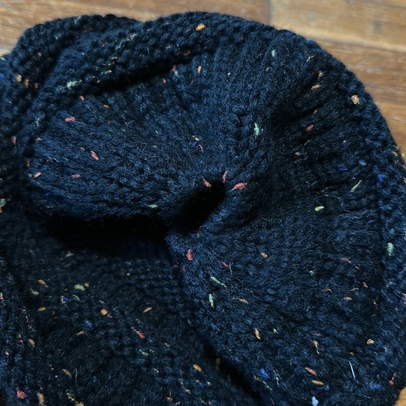 C.C Black Color Speckle Knit Ponytail Beanie - Picture 3 of 4